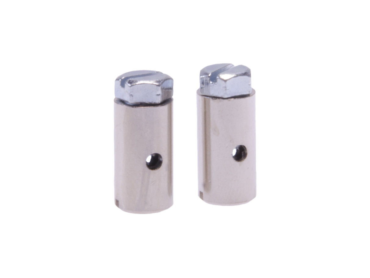 Moids à vis 15 x 8 mm d'argent 2 pièces