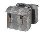 Basil Elegance Double Bicycle Sac, animal de compagnie recyclé, cisaillement d'eau, Mik, noir, 40-49L