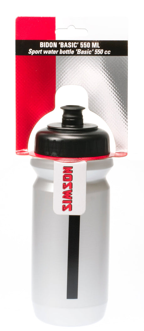 Simson Bidon Mouth Basic 550 ml Black-gris sur carte
