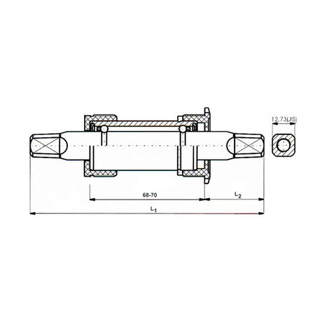 pédalier Shimano JIS 113.5 31 mm argent