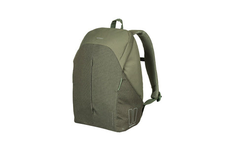 Basil B - Commuter Nordlicht - Sac à dos de vélo moderne pour les vélos électriques - 18L - Green - Unisexe - avec éclairage LED
