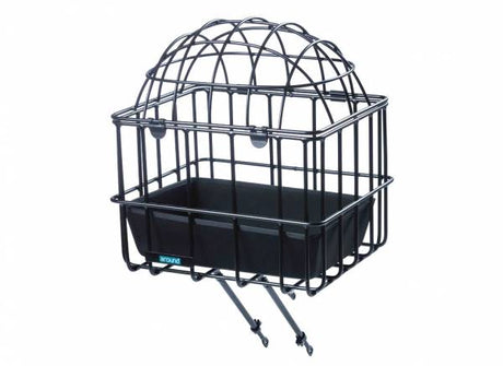 Autour du porteur avant du panier animal luna alu mat noir
