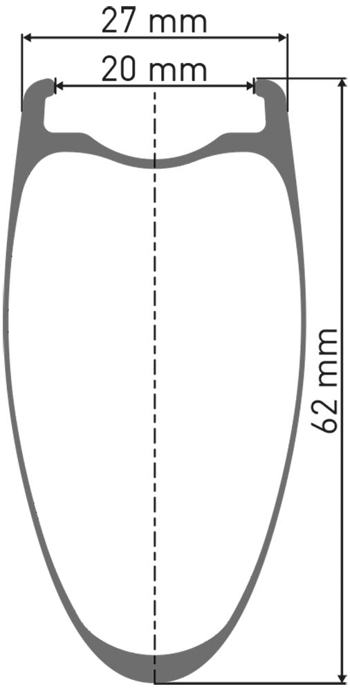 Roue avant Dt swiss arc 1100 dicut® wts carbone 62 disque cl