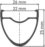 Dt swiss er 1400 dicut® 28 25mm front wheel