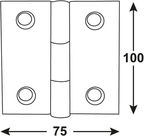 Charnière Connex 100x75mm gvz - dy2006181