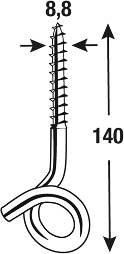 Crochet pivotant Connex 8,8x140 2 pcs avant - dy270540
