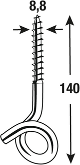 Crochet pivotant Connex 8,8x140 2 pcs avant - dy270540