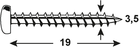 Connex vis à tôle pan 3,5x19 25pcs inox-a4 - dy4823519