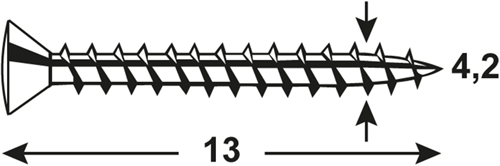 Vis à tôle Connex bvk 4,2x13 20pcs acier inoxydable-a4 - dy4834213