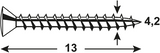 Vis à tôle Connex bvk 4,2x13 20pcs acier inoxydable-a4 - dy4834213