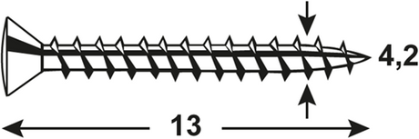 Vis à tôle Connex bvk 4,2x13 20pcs acier inoxydable-a4 - dy4834213