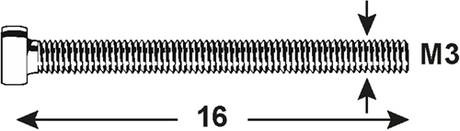 Vis à métal Connex cik m3x16 16pcs acier inoxydable-a4 - dy4840316