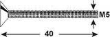 Vis à métal Connex vkpz m5x40 8s inox-a4 - dy4850540