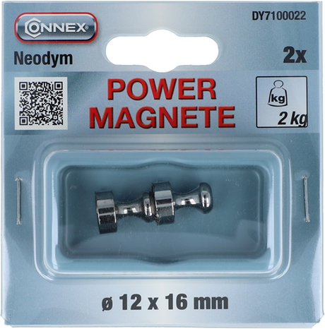 Connex aimant néodyme poignée d12mm 2pcs 2kg - dy7100022
