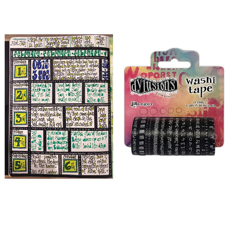 Ranger ink ranger • dylusions washi tape set noir 3,5 cm x 5,5 m 12 pièces