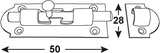 Connex boksgrendel 50x28 sb bvz - dyb2203011