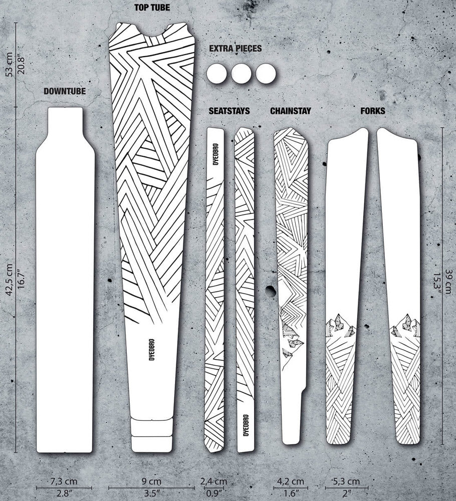 Kit de protection de cadre en gravier Dyedbro Stay Free