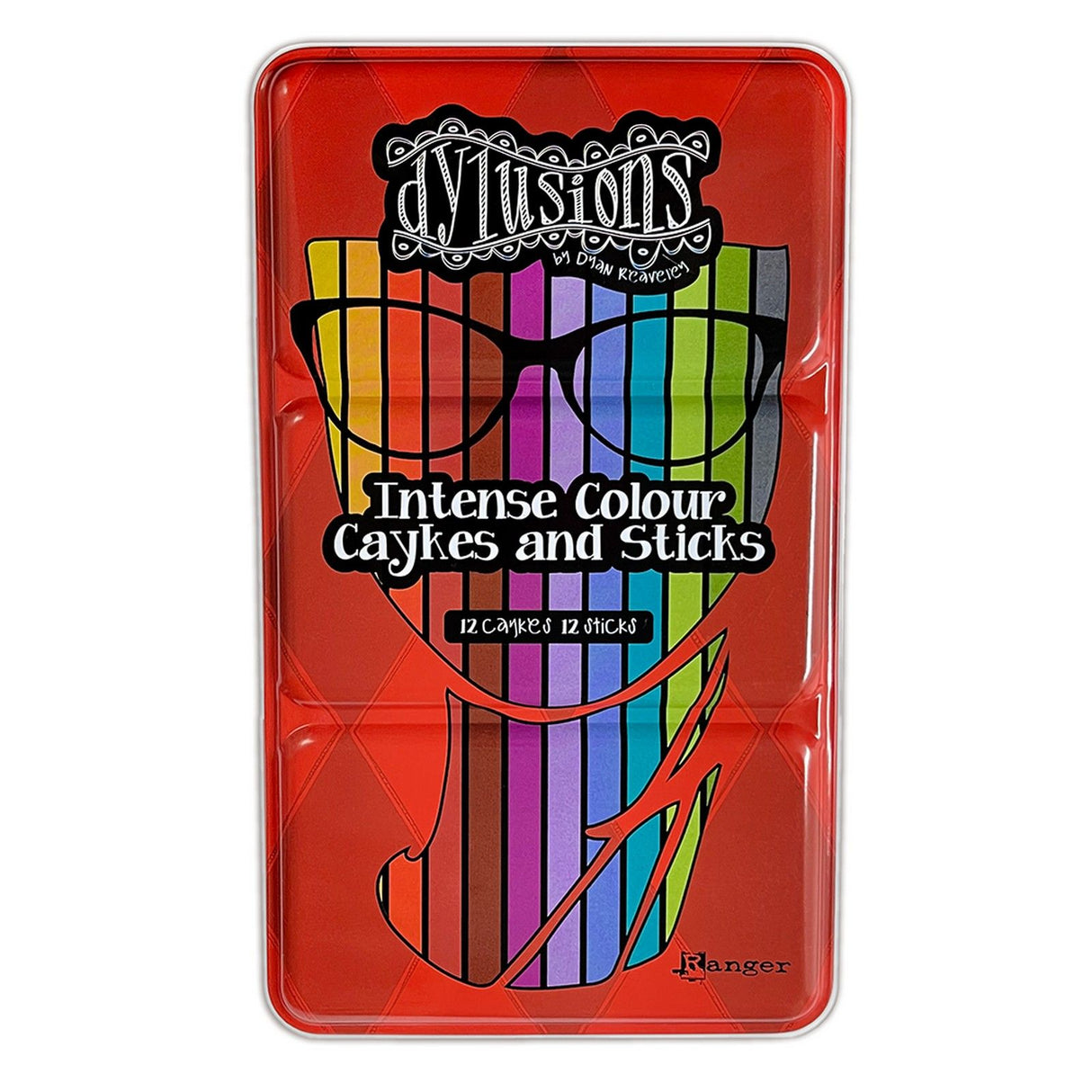 Ranger Ink Ranger • Dylusions Lot de 12 bâtons de caykes aux couleurs intenses