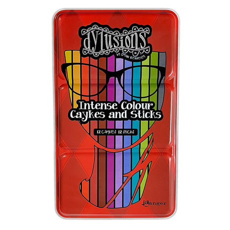 Ranger Ink Ranger • Dylusions Lot de 12 bâtons de caykes aux couleurs intenses