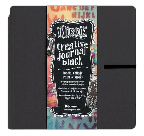 Ranger ink ranger • dylusions journal créatif carré 22x23cm noir