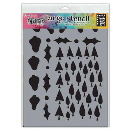 Ranger ink ranger • bordure d'arbre au pochoir dylusions