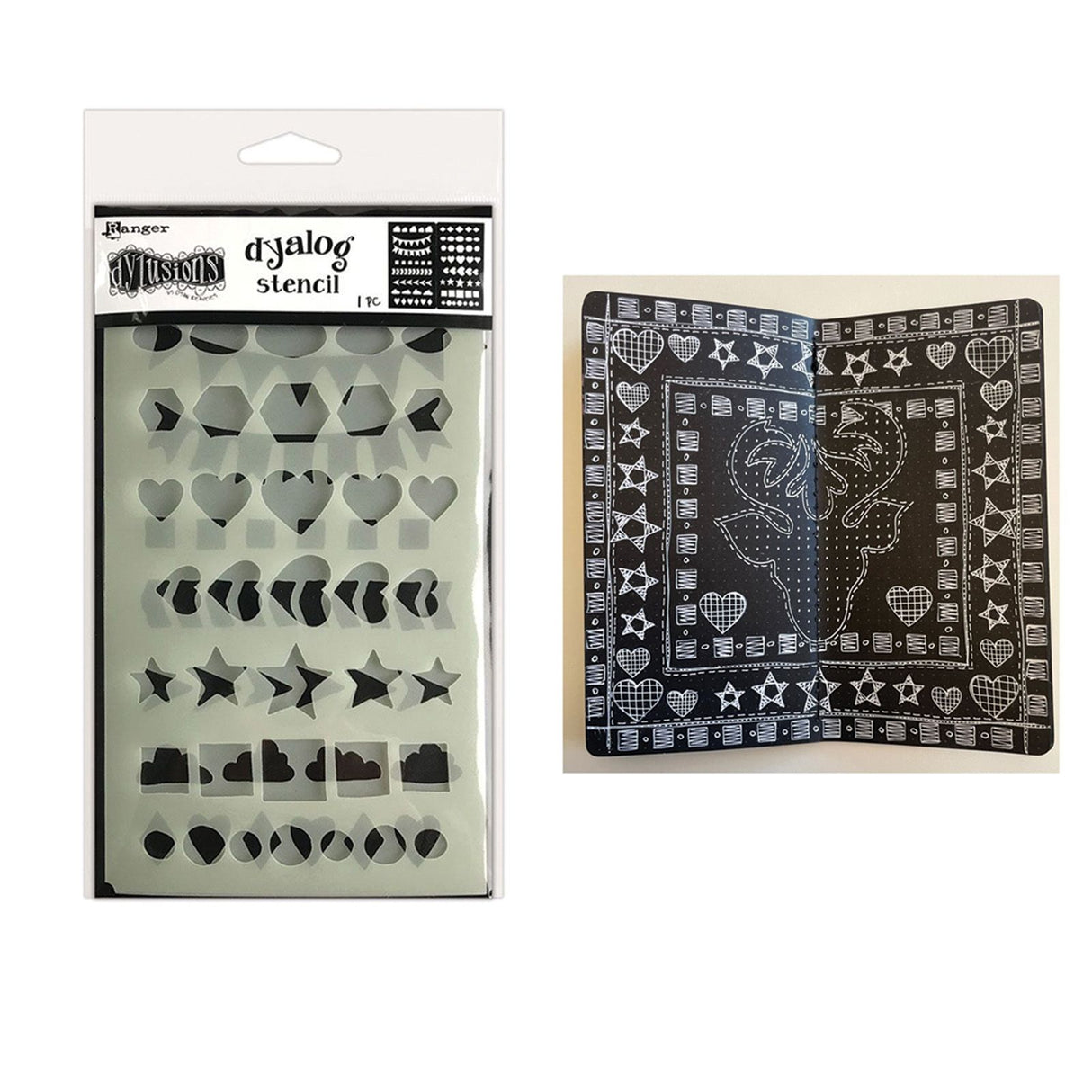 Ranger Ink Ranger • Le pochoir Dylusions Dyalog le borde à nouveau