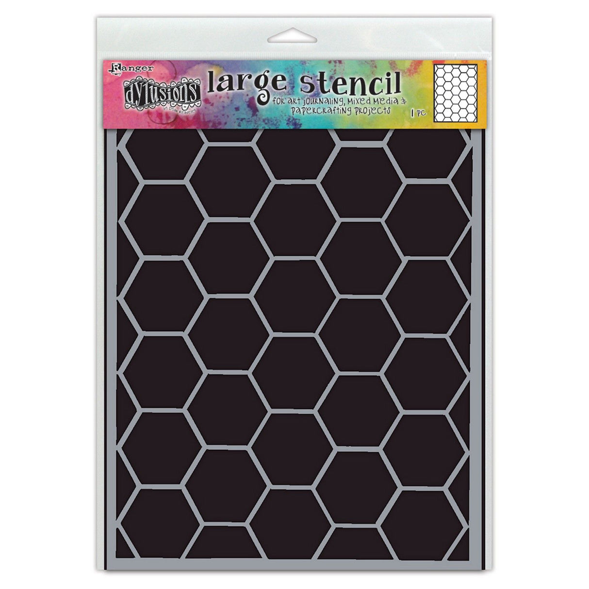 Ranger encre ranger • pochoirs dylusions grand hexicomb