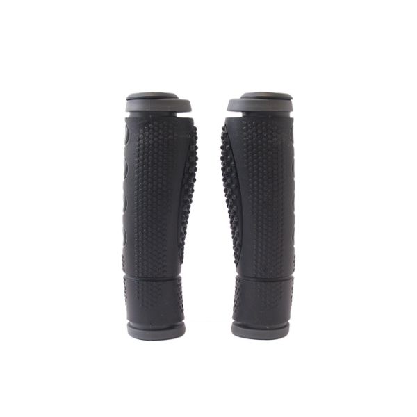 Jeu de poignées Marwi sporty noir gris 128mm bi-composant, 1 côté ouvert