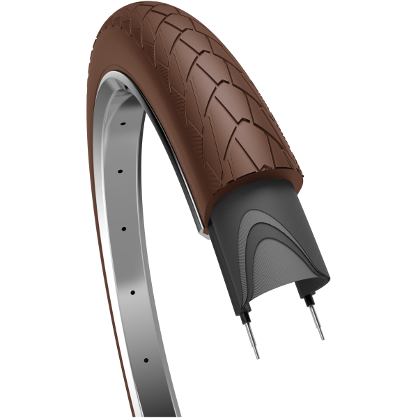 Bord pneu mambo 28 x 2,00 50-622 mm - brun foncé avec réflexion