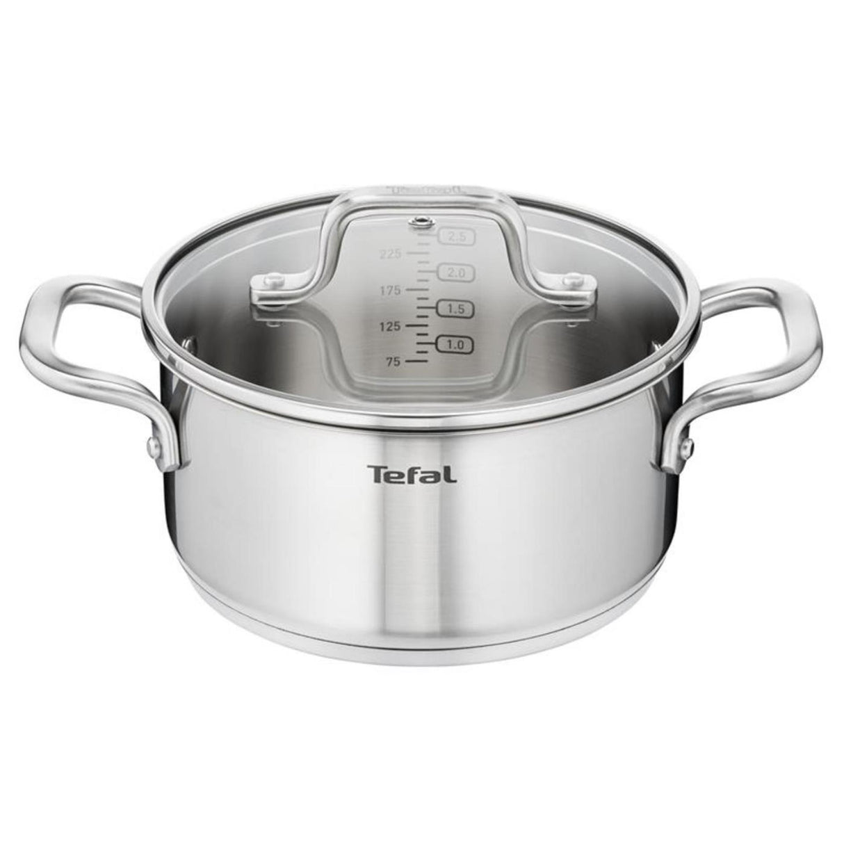 Tefal Cookware Tefal Virtuoso Casserole + Couvercle en Verre 24 cm Argent