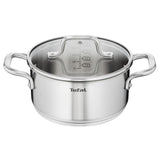 Tefal Cookware Tefal Virtuoso Casserole + Couvercle en Verre 24 cm Argent