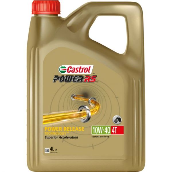 Huile Castrol power RS 4T 10W-40 - bouteille de 4 litres