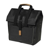 Basil Urban Dry Shopper - Afforeur à vélo imperméable, détails en cuir végétalien, fermeture réglable, réflexion, noir mat