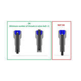 Alpina Spaak Nipple avec tête ronde 14g 15,0 mm 4 FG 2,3 ABS en laiton (144 pièces)