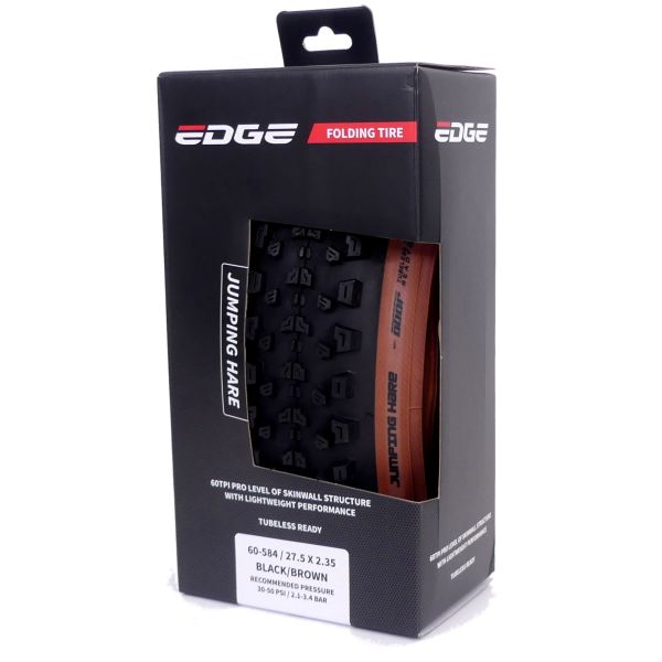 Pneu pliable Edge lièvre sauteur 27,5 x 2,35 60-584 - marron noir