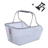 Basil panier à vélo cento tech fibre nordlicht mik 21 litres 39 x 24 x 15 cm bleu argent