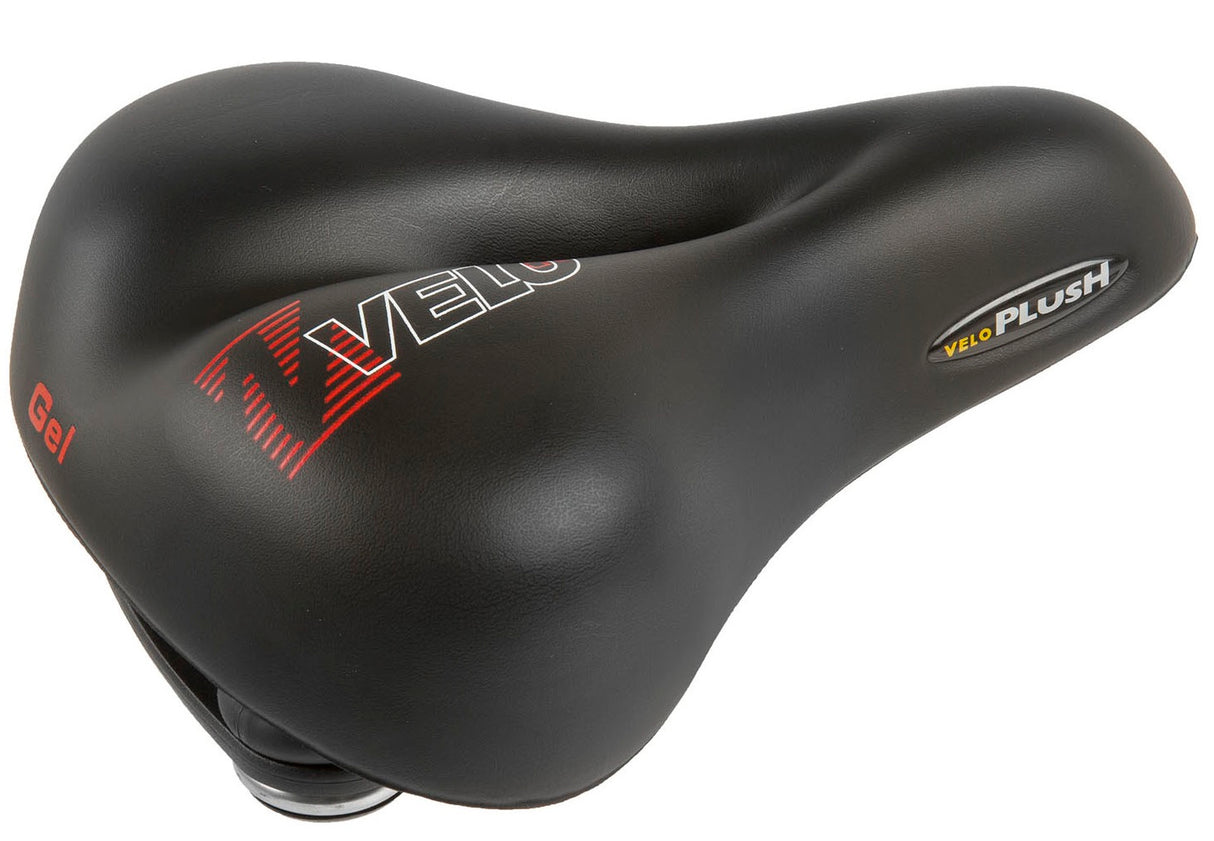 Velo Plush Gel Saddle Elasto City 254x200mm sort på kortet