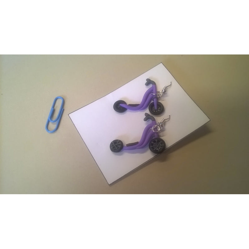 ensemble de boucles d'oreilles scooter - violet