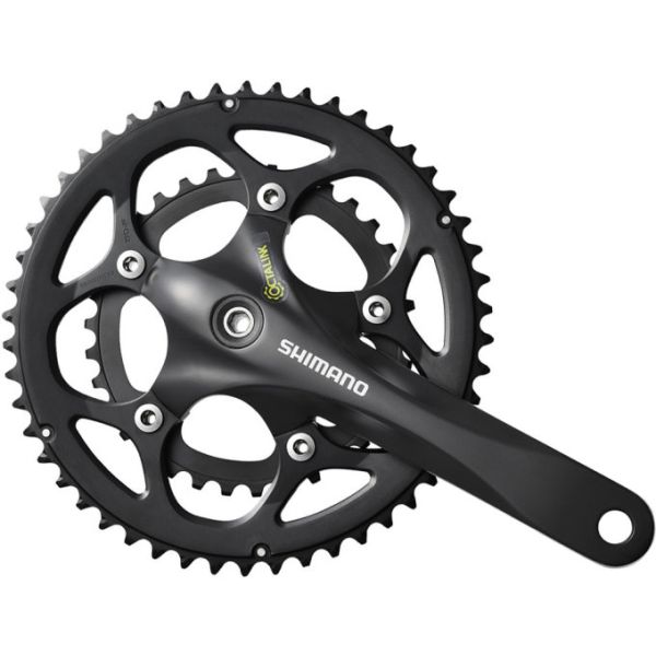 Shimano Crankset 2 x 9 Speed Road FC-RS345 175 50-34t Octalink Black