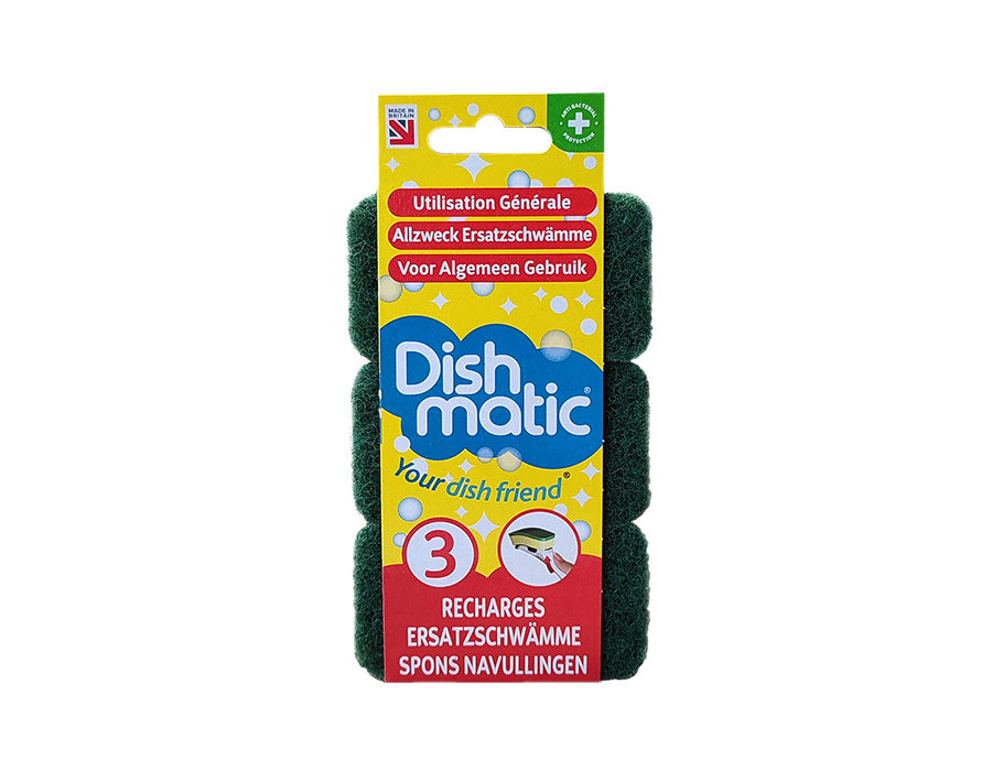 Éponge de recharge Dishmatic - grossière - 3 pcs