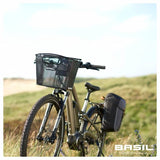 Basil Miles Bicycle Sac à dos - Sac à vélo gris multifonctionnel pour femmes hommes - 17L - Système de crochet