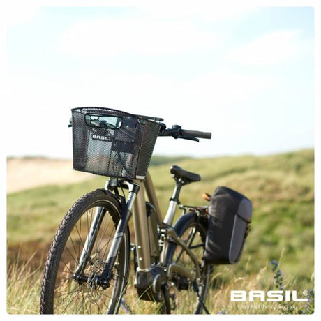 Basil Miles Bicycle Sac à dos - Sac à vélo gris multifonctionnel pour femmes hommes - 17L - Système de crochet