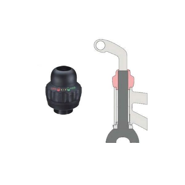 Ensemble de tête de stock avec verrouillage de direction intégré 1 pouce noir