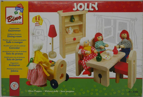 Meubles de maison de poupée Van der Doelen, salle à manger avec chariot