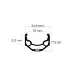 Jante Ryde zac 19 26 559 x 19c aluminium 32 trous 14g - noir