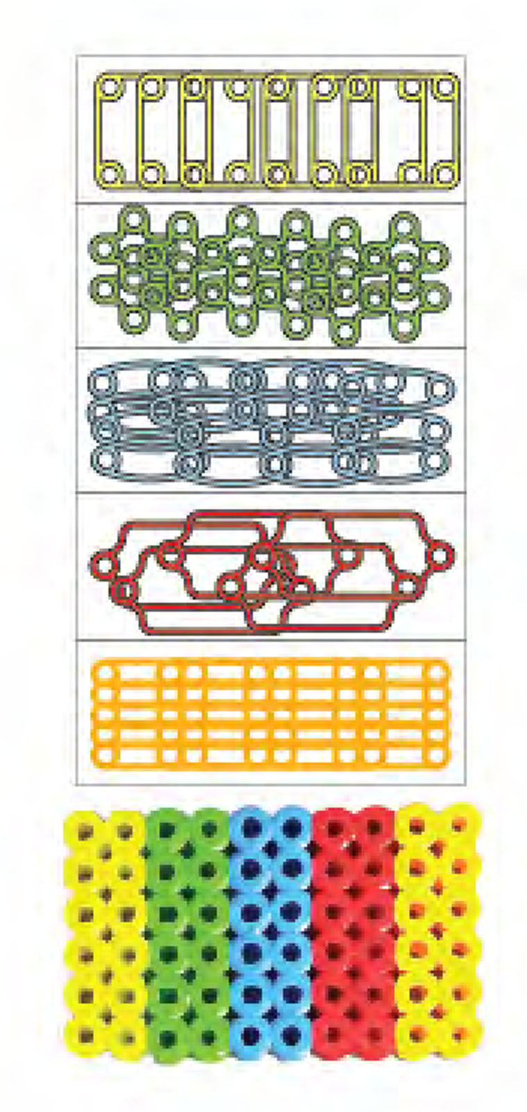 Perler • Formes de perles thermocollantes mélange primaire