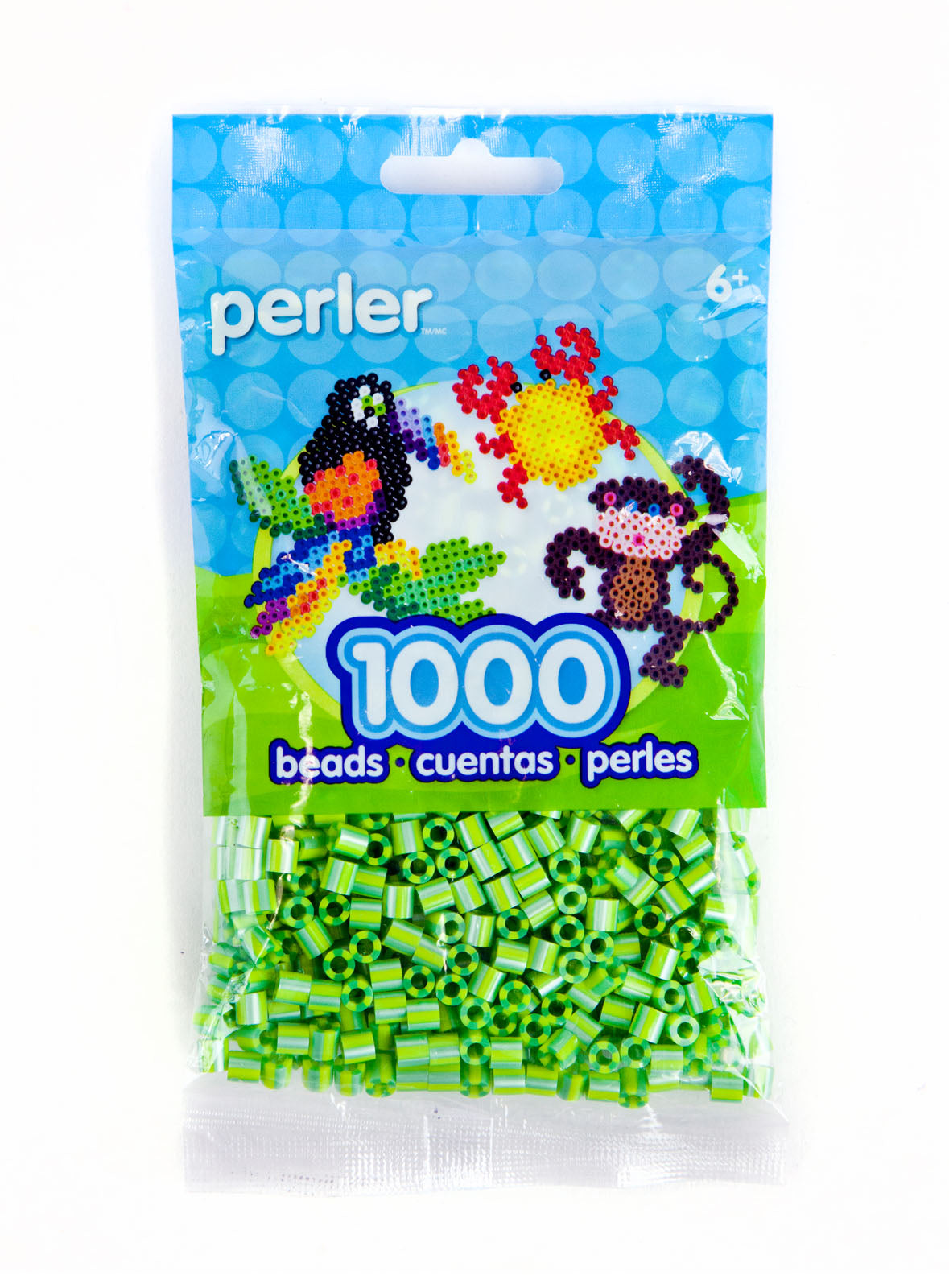 Perler • perles thermocollantes rayures perles blanc argent