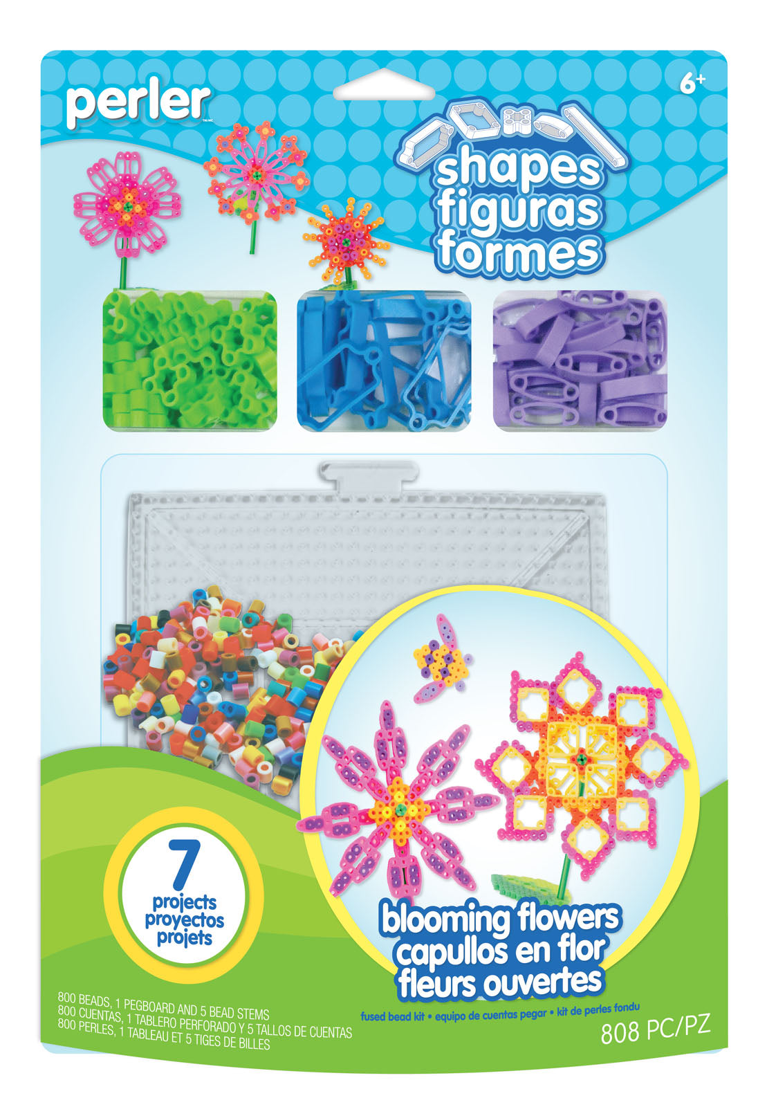 Perler • kit de perles fusionnées fleurs épanouies