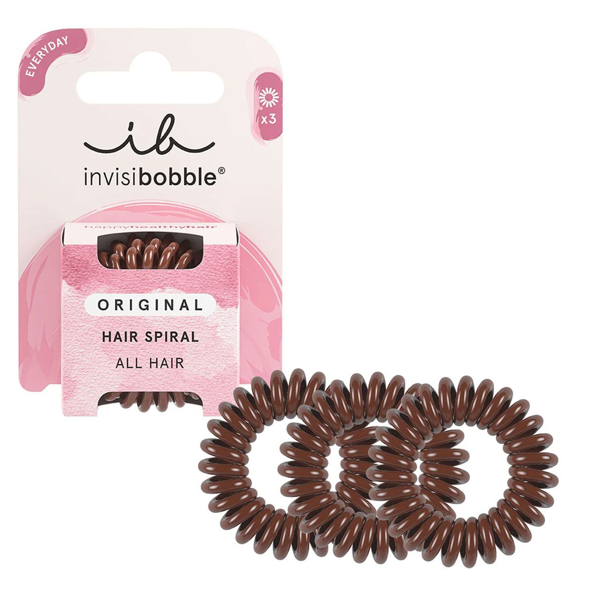 Invisibobble original bretzel marron 3 pièces