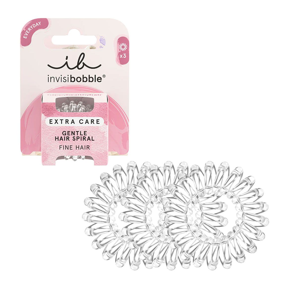 Invisibobble soin supplémentaire doux cristallin 3 pièces